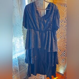 Disturbia Black Gothic Dress with ruffle layers